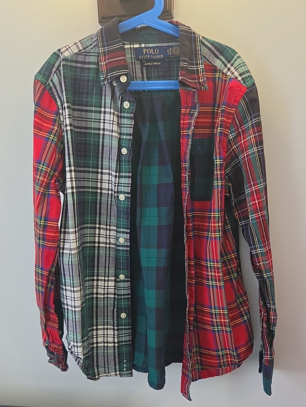 Polo by Ralph Lauren Red & Green Patchwork Plaid Button-Down Shirt